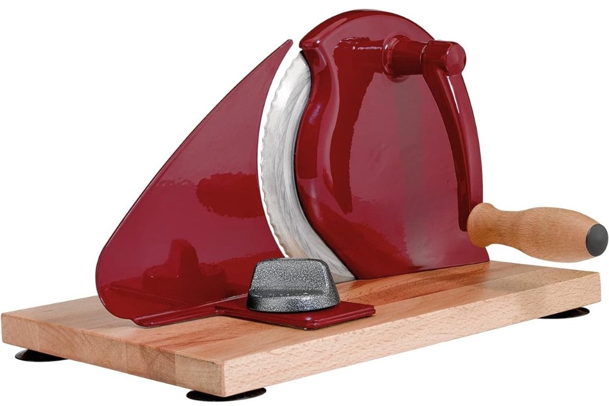 Kavo Broodsnijmachine - Handmatige Broodsnijder - Solinger Broodsnijder - Rood - 20cm x 12cm x 30cm