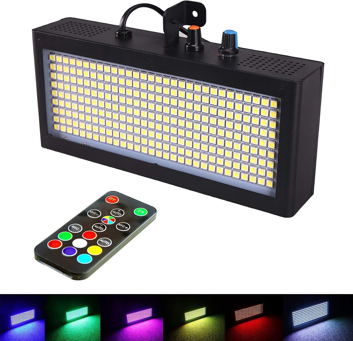 Stroboscoop, 270 Stks Kleurenstroboscoop met Afstandsbediening, Superhelder Knipperlicht, Discolamp