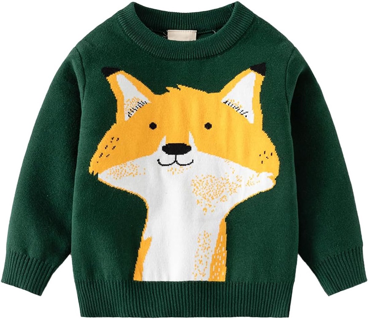 baby jongens gebreide trui schattige ronde hals lange mouwen dierenprint / kersttrui blouse pullover sweatshirt warm kinderen sweater tops