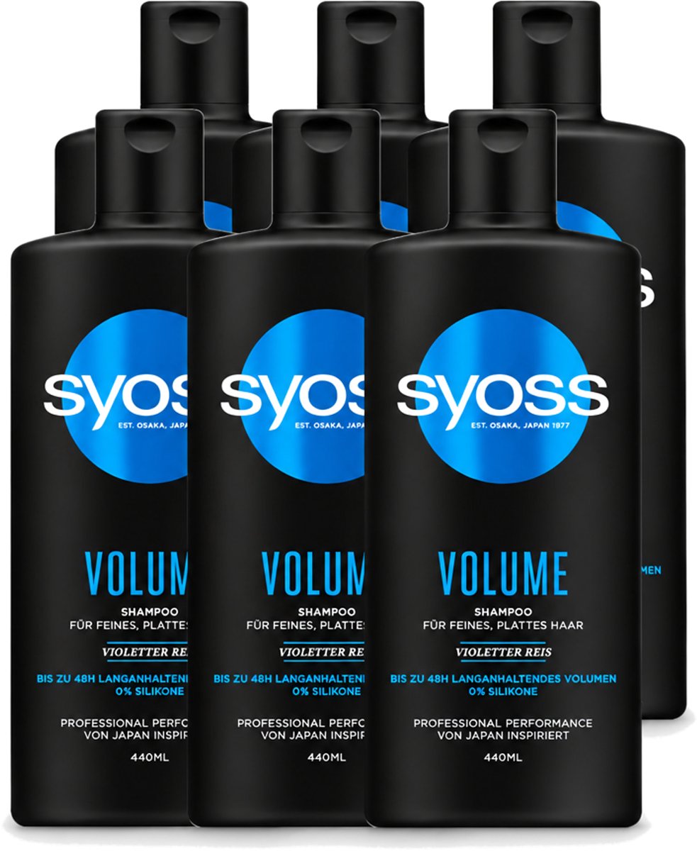 6 x Syoss – Shampoo – Volume – 440 ml - Voordeelverpakking - 6 stuks
