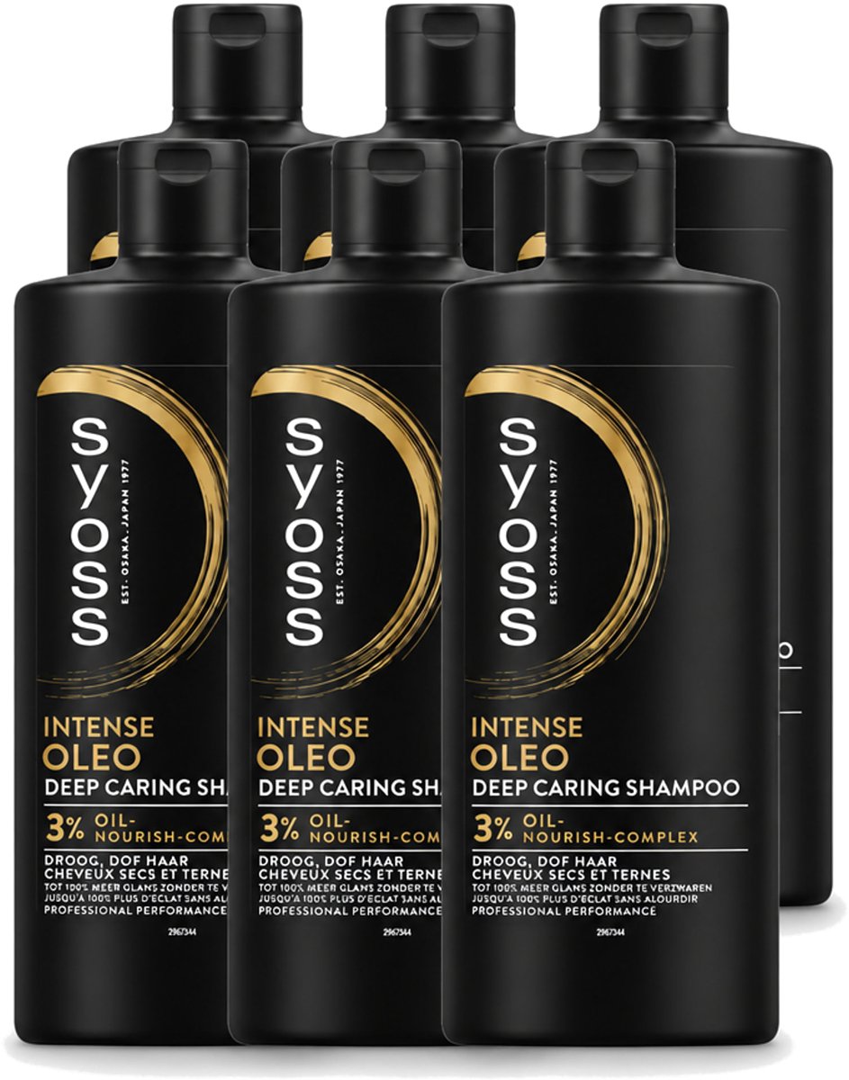 6 x Syoss – Shampoo – Oleo – 440 ml - Voordeelverpakking - 6 stuks