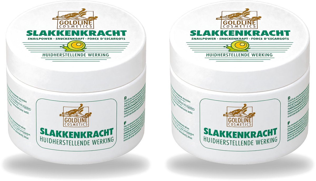 2 x Goldline - Bodycrème - Slakkenkracht - Huidverzorging - Verzachtend - 250 ml - Bulkverpakking - 2 stuks