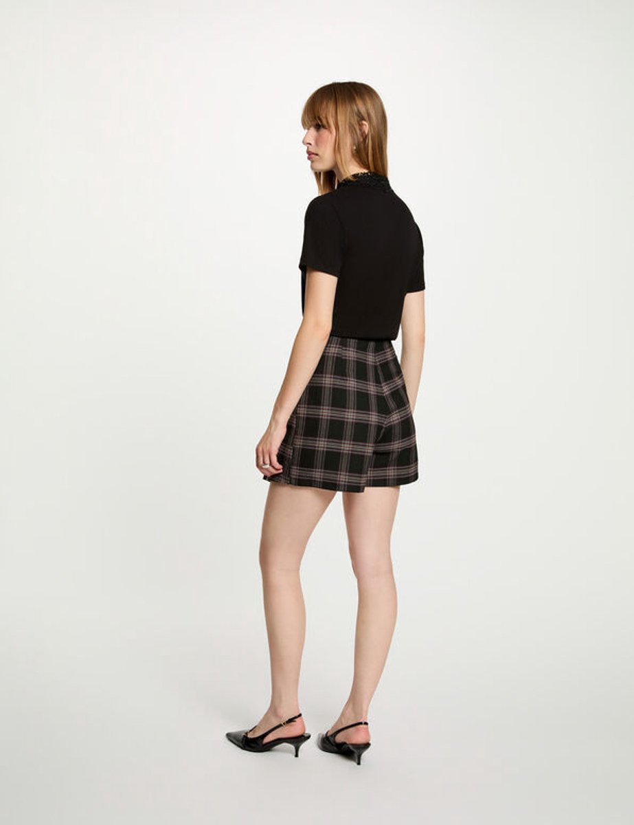 Morgan - Licht gebreid model met kanten halslijn 262DIVINA Black - Maat : XS
