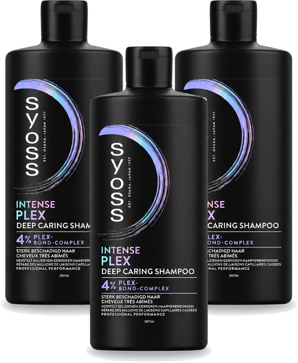 3 x SYOSS - Plex - Shampoo - Langdurige Styling - 440ml - Voordeelverpakking - 3 stuks