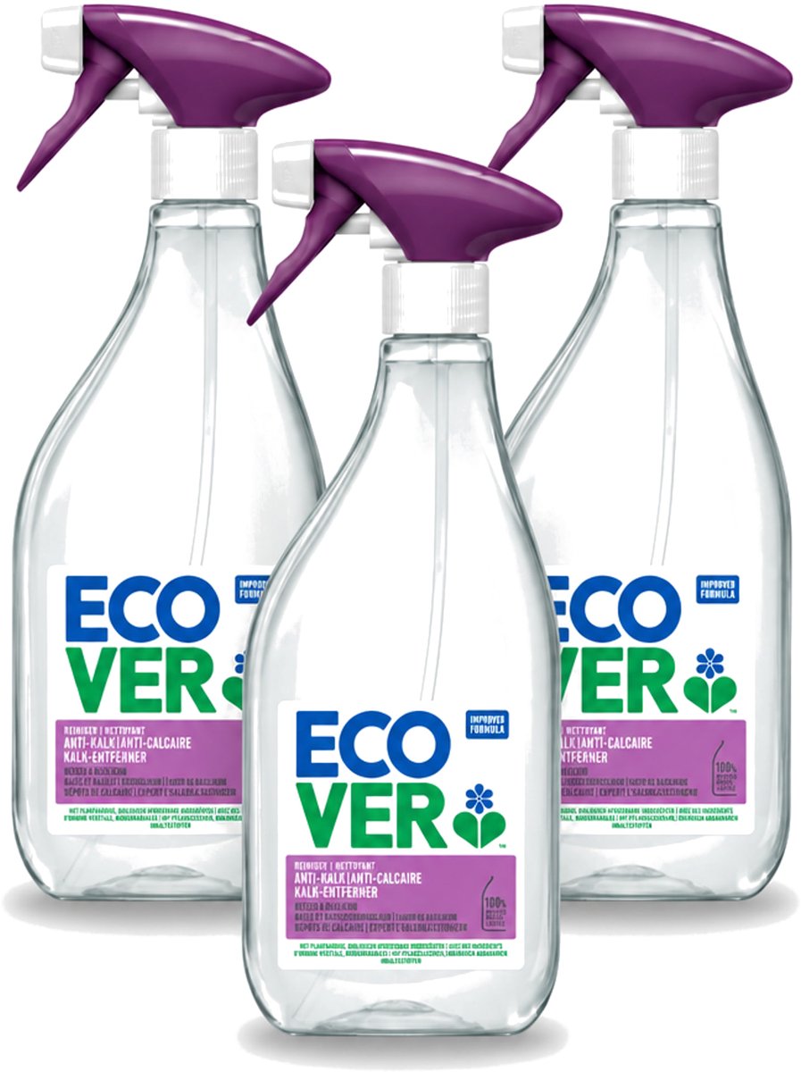 3 x Ecover - Kalkreiniger - Bessen & Basilicum - 500 ml - Voordeelverpakking - 3 stuks