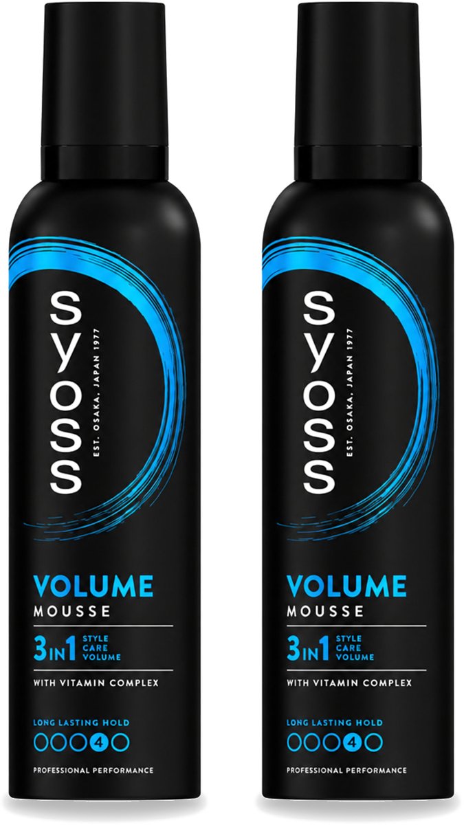 2 x Syoss - Volume - Haarmousse - Langdurige Volume - 250 ml - Voordeelverpakking - 2 stuks