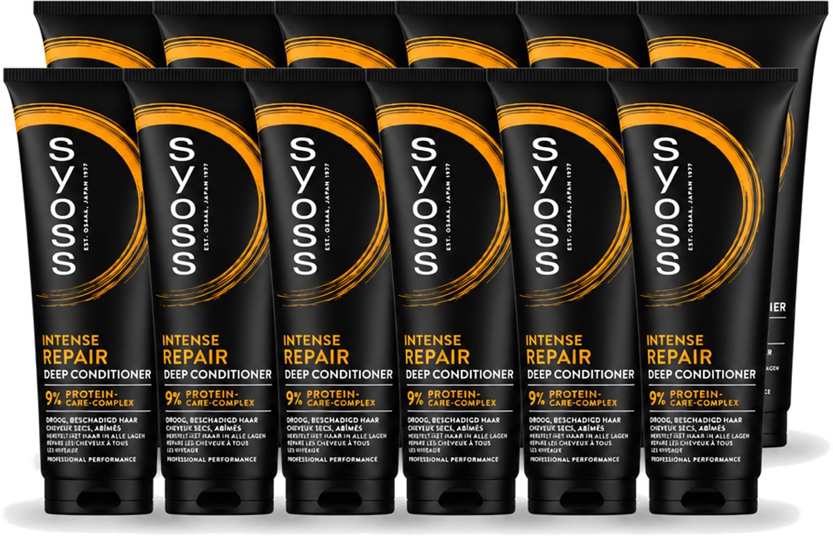 12 x Syoss - Intense Repair - Deep Conditioner - Herstelt & Versterkt - 250 ml - Voordeelverpakking - 12 stuks