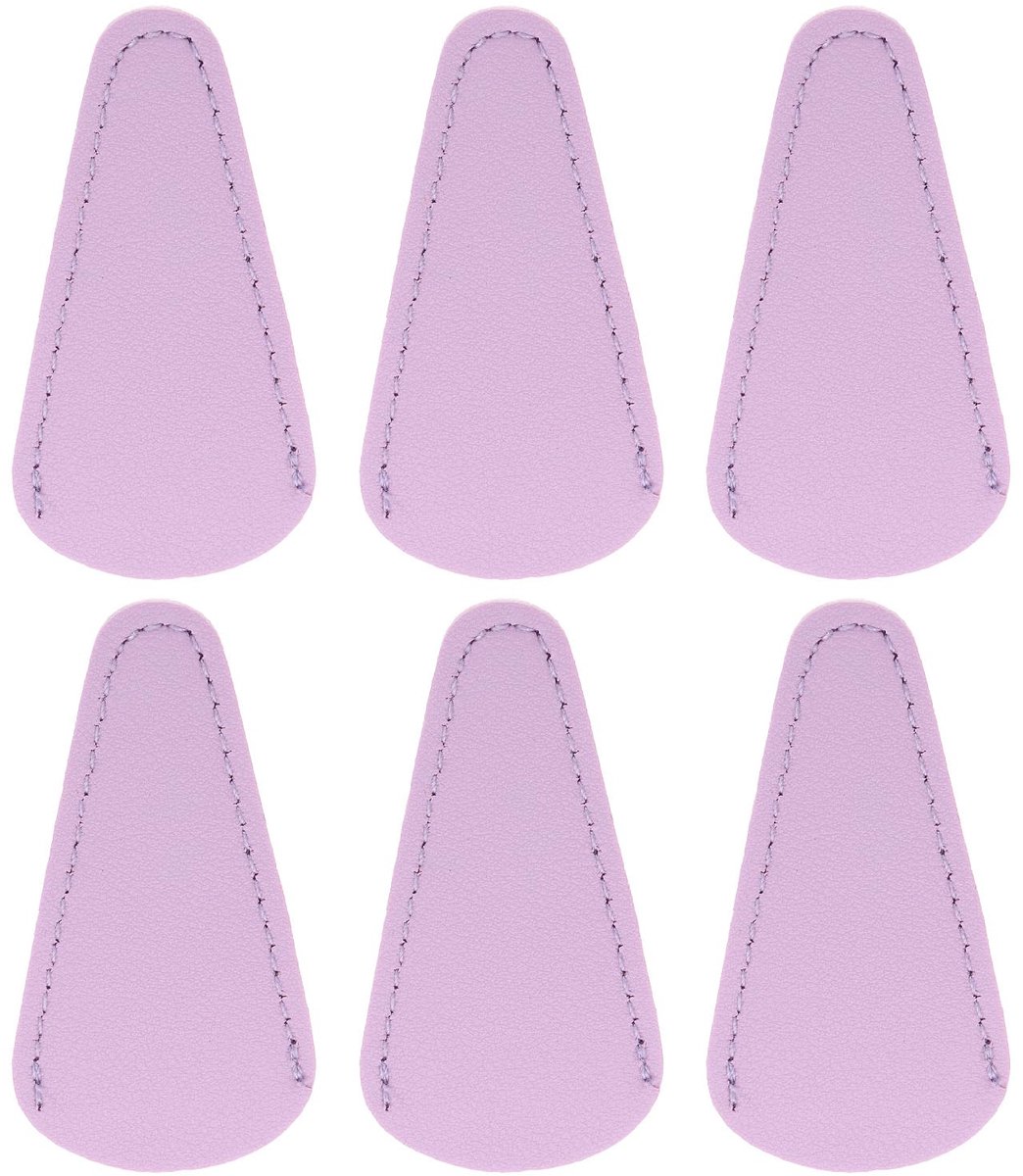 Schaar Beschermhoes - 6 Stuks - Van PU Leer - Voor Wenkbrauwschaar Beauty Schaar Naaischaar - Lichtpaars 74 x 37 mm (L*B)