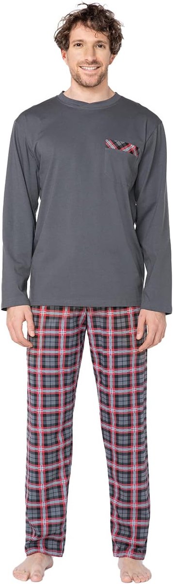 e.VIP Herenpyjama Chris 296A van 100% katoen