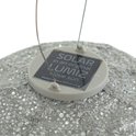 Close-up van het zonnepaneel van de Lumiz lampion, met de tekst 'SOLAR in an original LUMIZ I love Sun'.