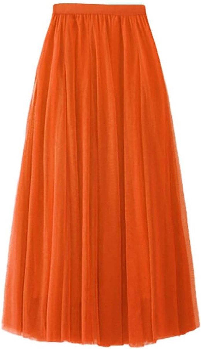 maxi-tule rok voor dames, A-lijn, midi-rok, onderrok, gelaagde rok, plooirok, dames, tule rok met hoge taille, podiumjurk, mesh, tutu, rok voor bruiloft en feest