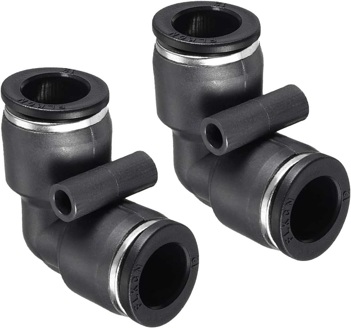 2 Pack Push to Connect Buiskoppeling voor Pneumatische Luchtdruk - Snelle Aansluiting voor 12mm OD Pijpen, Geschikt voor Diverse Toepassingen