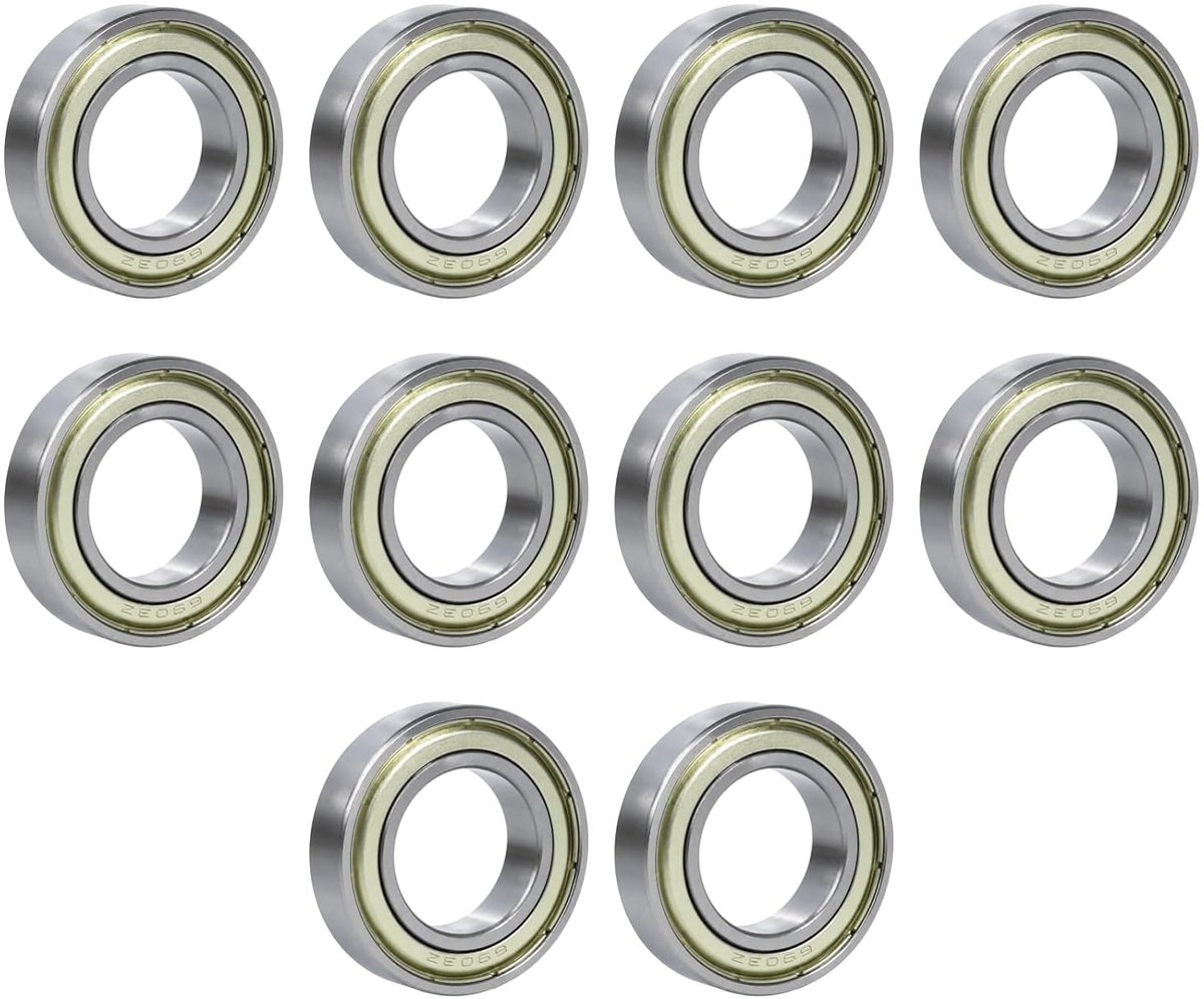 10 stuks 6903zz 6903z kogellagers, 17 x 30 x 7 mm, diepe groeflagers 6903-2z 6903 Zz dubbele afdichting van verchroomd metaal voor machines en gereedschappen