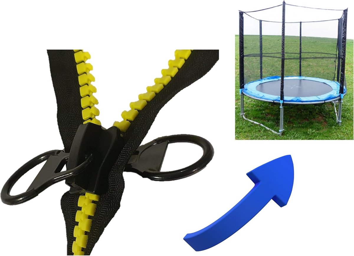 Vervangende ritssluiting dubbele rits aan beide zijden bedienbaar zwart 20 inch (geel, 120 cm)