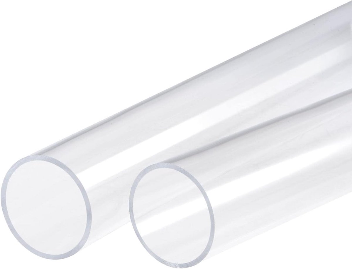 2 stuks Acrylpijp Heldere Stijve Ronde Buis 26 mm ID 30 mm OD 305 mm voor Lampen en Lantaarns, Waterkoelsysteem