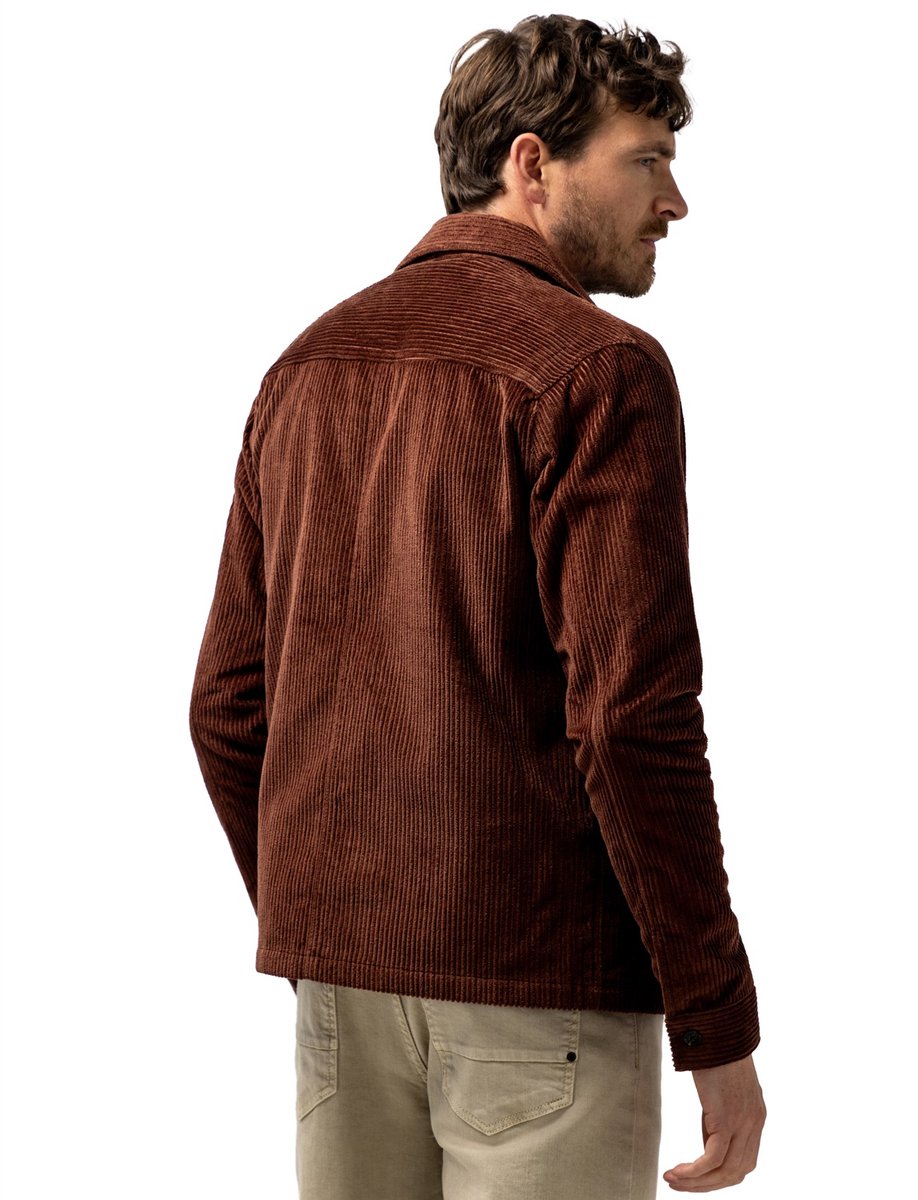 Overshirt State of Art bruin met borstzak