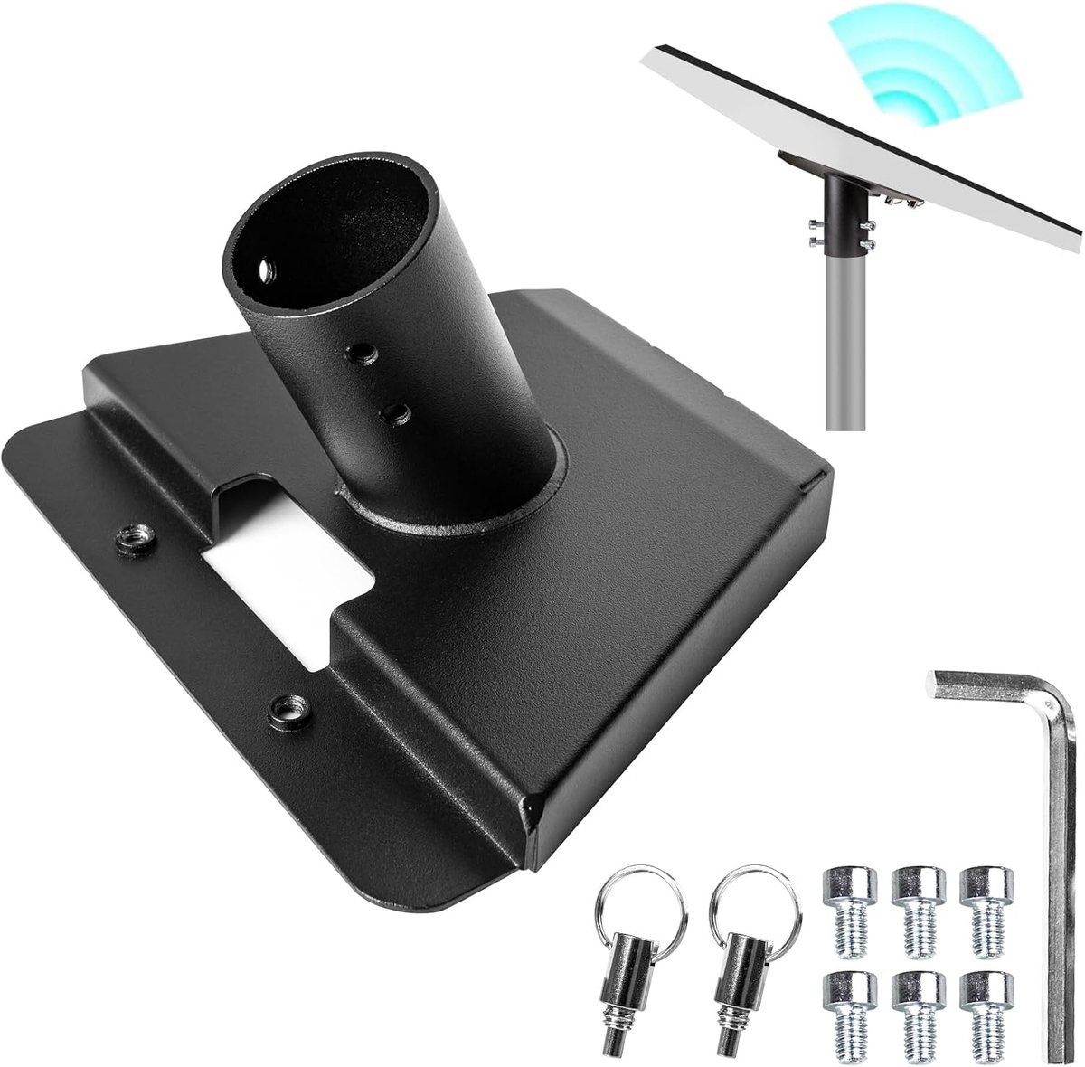 Gen 3 pijpadapter, Starlink V3 buisadapter, Starlink adapter, masthouder voor 25-53 mm buis, aluminium montageset voor Starlink Gen 3/V3 Standard Dish