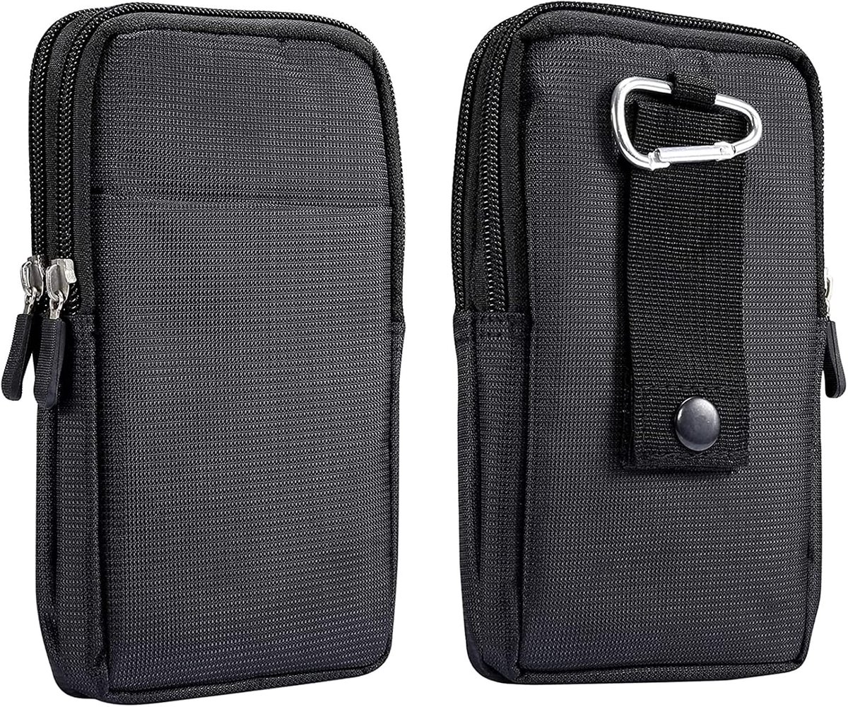 Heuptas voor heren, verticaal telefoonhoesje, klein, riem, telefoonholster, riemtas, universele mobiele telefoon, riemclip, heuptas, telefoonhoes met portemonnee, telefoonhouder, heuptas met clip