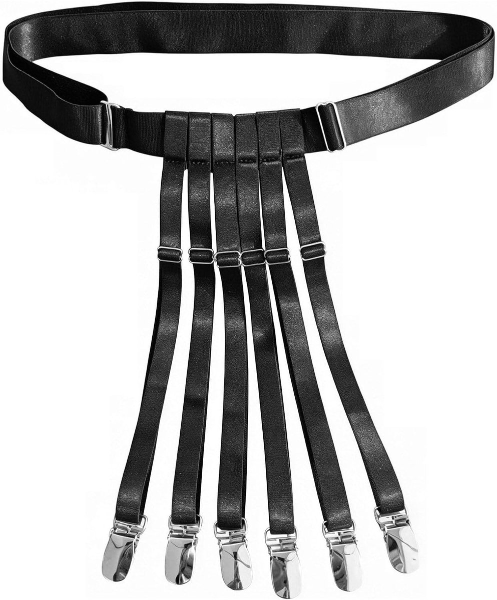 Belt Dames, jarretelgordel met 4 houders, kousenhouder voor compressiekousen voor dames, kousengordel elastische dijbeenhoogte, jarretelhouder kousenhouder garter riem, verstelbaar