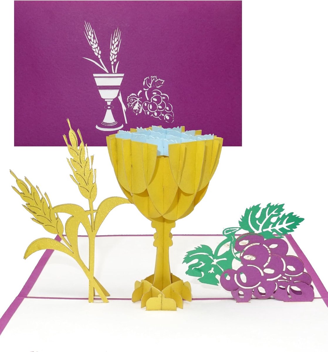 Cards 3D-kaart voor communie, vormselkaart, communiekaart, verpakking geldgeschenk voor de eerste communie, vormsel en vormsel, jongens en meisjes