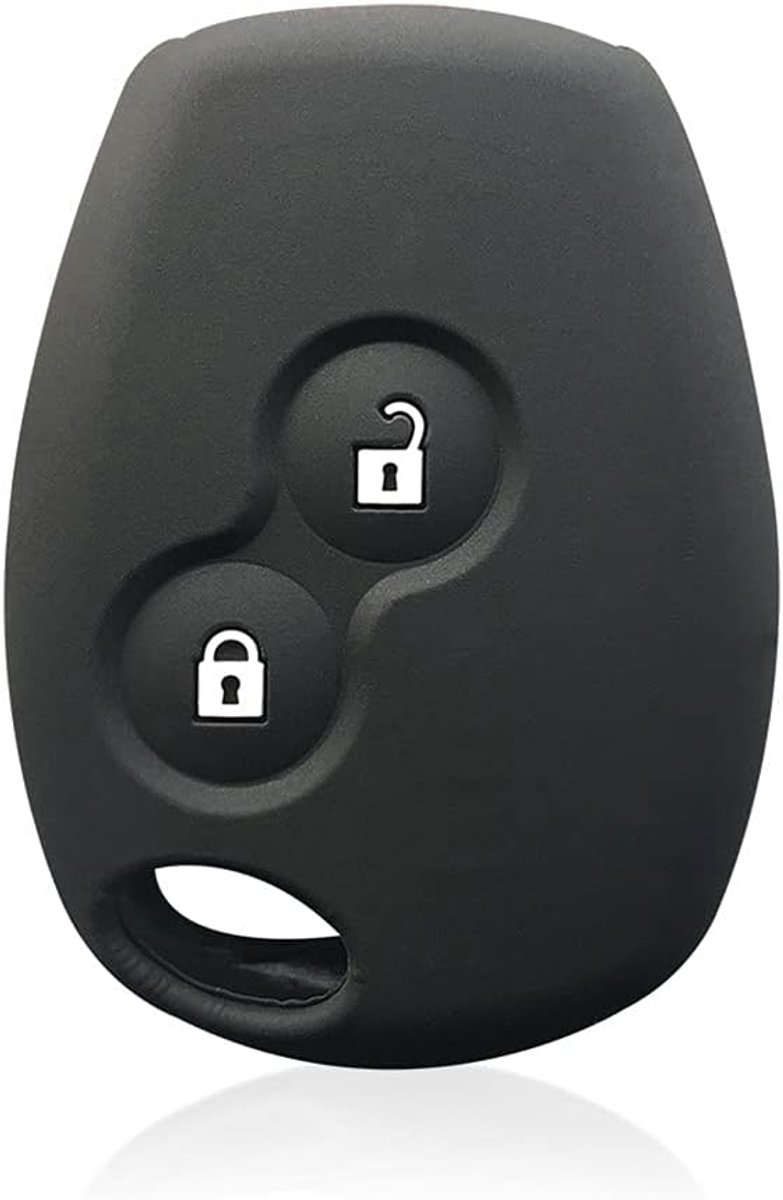 Siliconen voor Renault 2 knoppen Kangoo Scenic Megane Sandero Captur Twingo Modus Afstandsbediening Cover Zwart