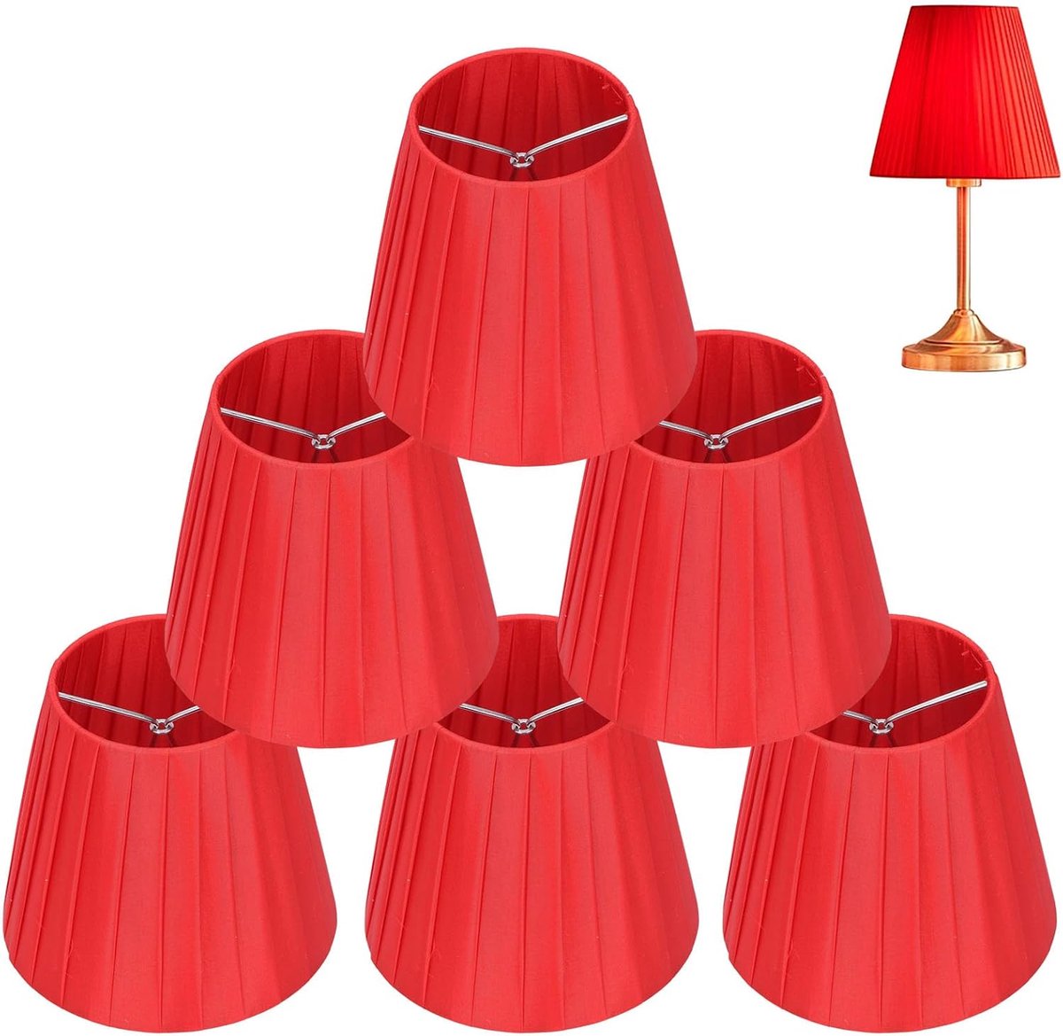 Lampenkappen lampenkappen voor tafellamp stof kristallen kroonluchter wandlamp lamp, rood