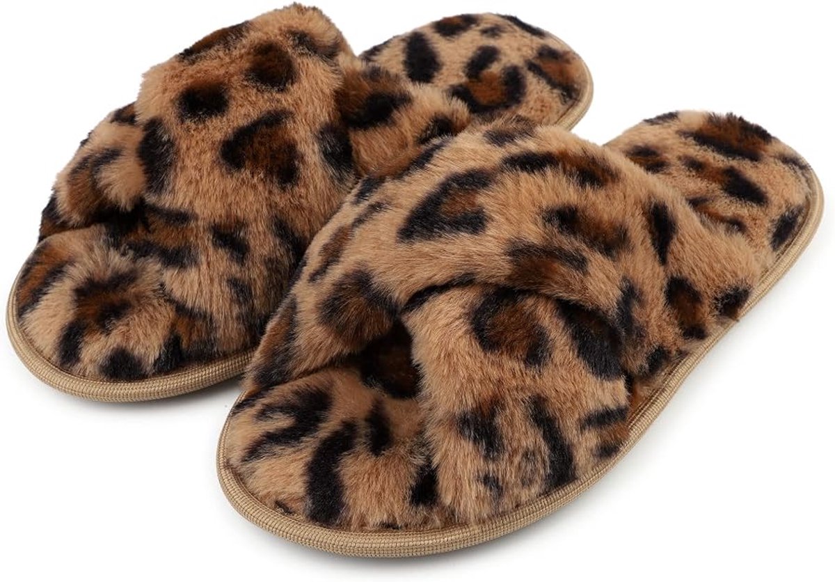 Damespantoffels met traagschuim – Comfortabele, antislip pantoffels met open neus en zachte voering, geschikt voor binnen en buiten