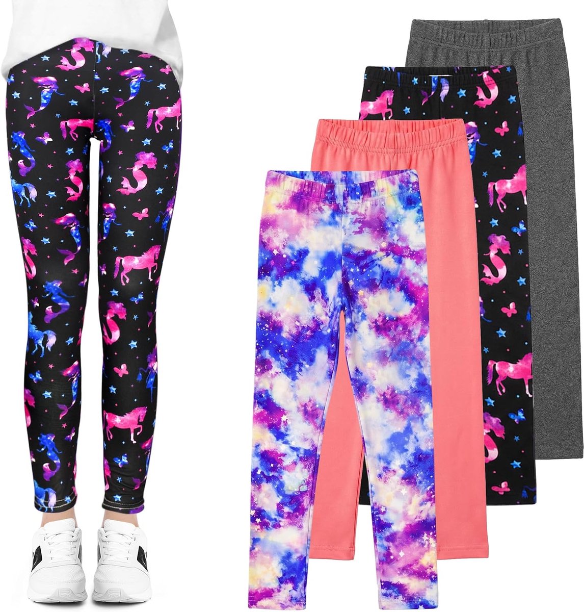 Leggings voor meisjes, voor sport en dagelijks gebruik, elastische broek voor meisjes, maat 104-158