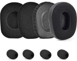 Oorkussens en 4 stuks microfoonschuim - defean vervangende oorkussens compatibel met VXI BlueParrott B350-XT (B350XT B350 XT) Headset (Mesh Fabric Mix)