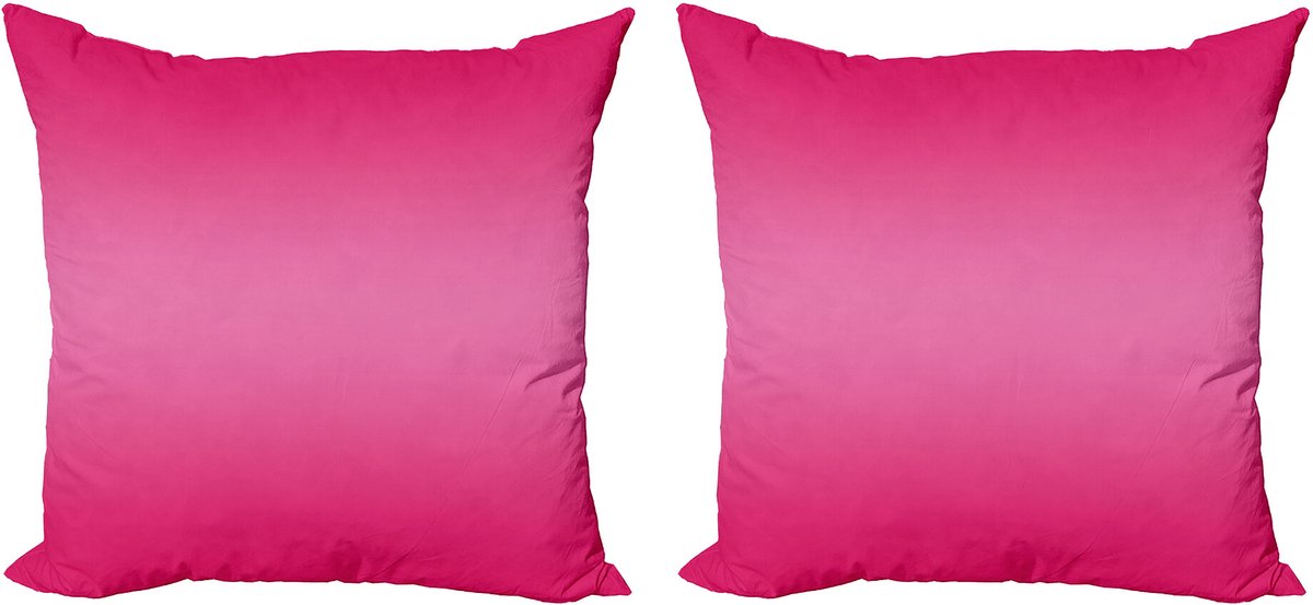 ABAKUHAUS Ombre Sierkussenhoes Set van 2, Modernes Roze Raum-Ontwerp, Modern Accent Dubbelzijdige Digitale Print, 40x40, Roze