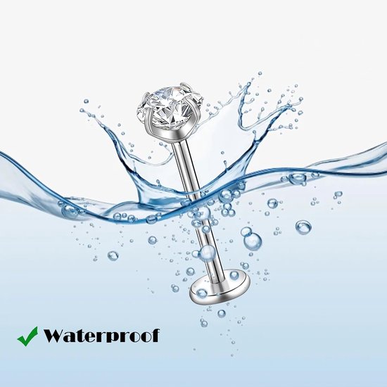 16G/18G/20G Tragus piercing helix labret conch piercing oor goud zilver chirurgisch staal neuspiercing steker medusa piercings lippiercing met kegelpiercing voor vrouwen mannen 6/8 mm — afbeelding 5