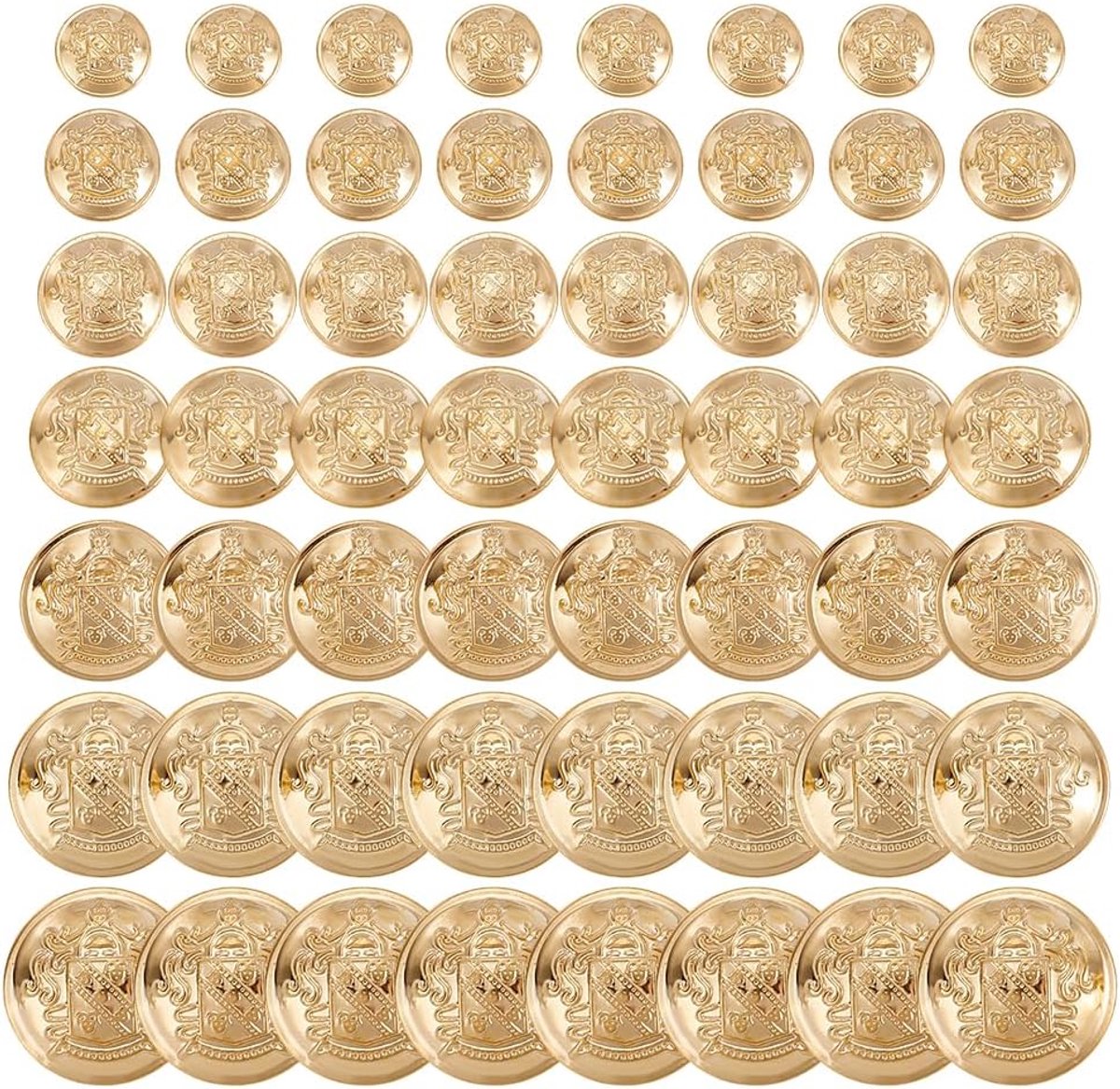 Knopen, 7 stijlen, gouden blazerknopen, vintage embleem, schachtknoop, rond, naaien, vervangende knop