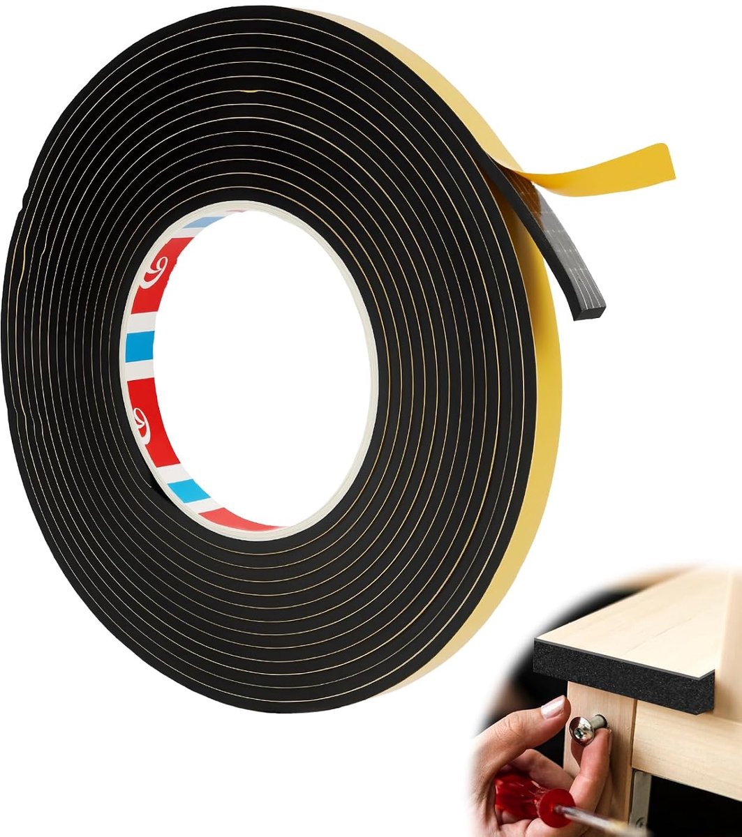 5 m, 10 x 3 mm afdichtingstape, EVA-schuimtape, eenzijdig zelfklevend, waterdicht, voor deur en raamisolatie, geschikt voor industrie, schokdemping en meer (plakband)