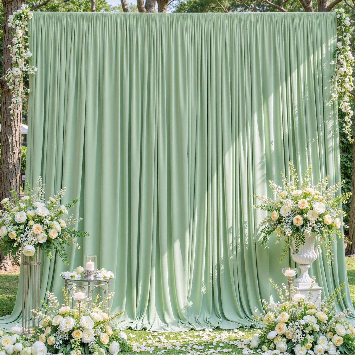 Achtergrondgordijn voor feestjes, kreukvrij, donkergroene fotogordijnen, achtergrondgordijn, stoffen decoratie voor babyshower, verjaardagsfeest, fotografie, 1,52 m x 2,13 m, 2 panelen