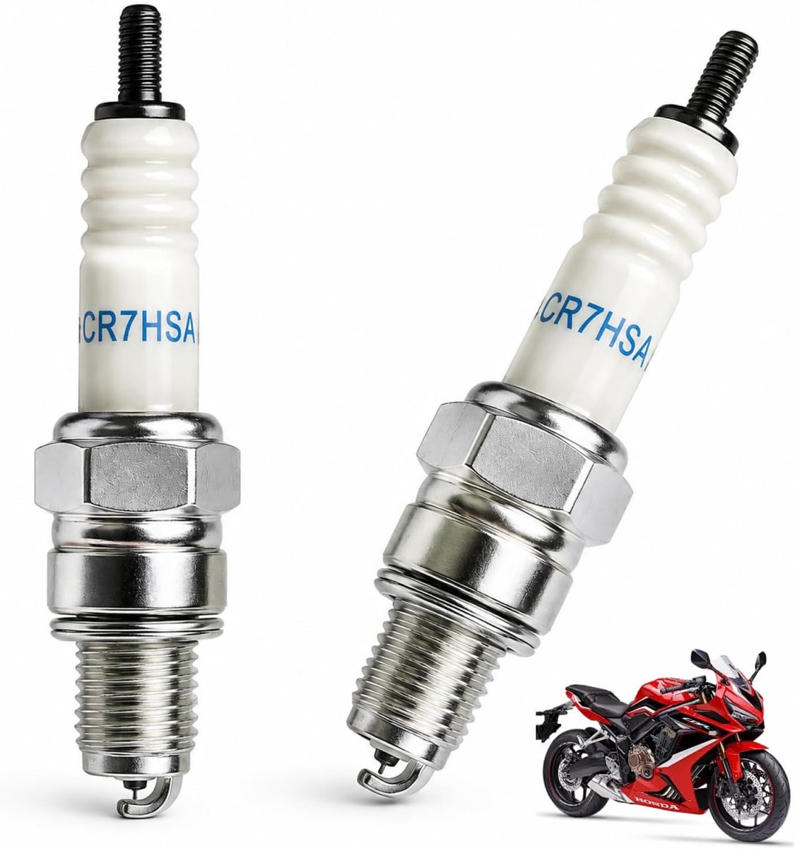 2 Stuks CR7HSA Bougie voor Scooter Motor Mofa Benzinemotor