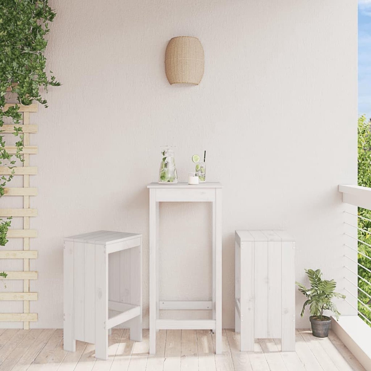 Barkrukken 2 stuks massief grenen hout met voetsteun, 40 x 36 x 75 cm, rustieke eetkamerstoelen voor terras en balkon, duurzaam tot 110 kg