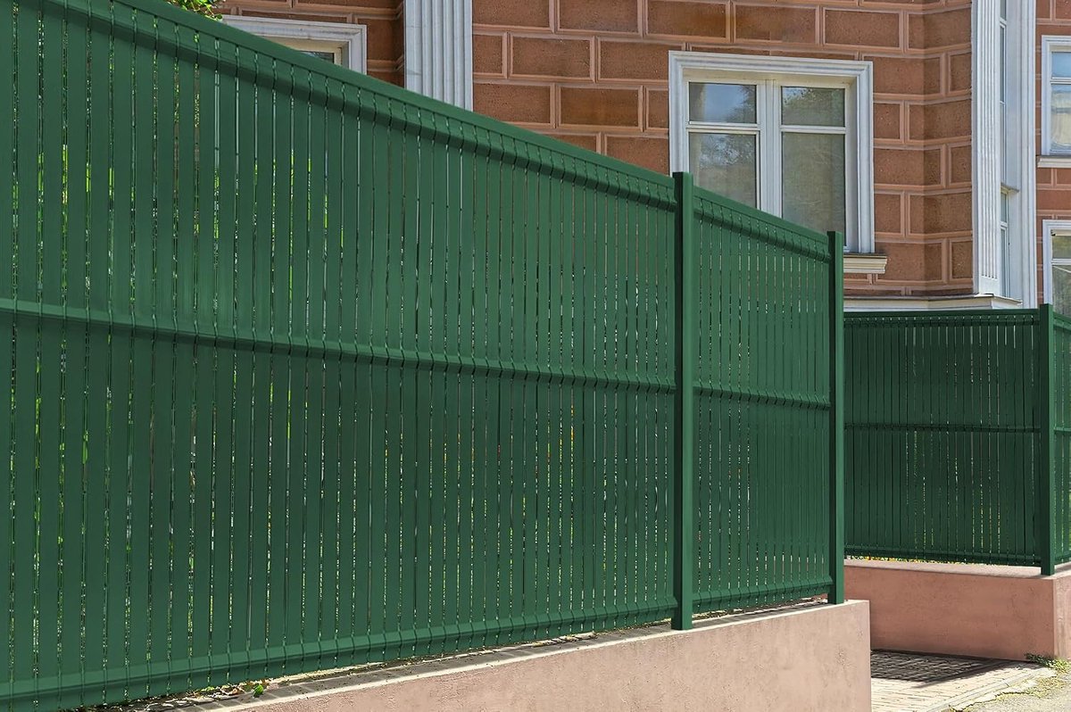 Set verduisteringslamellen van stijf PVC CINTO L.8m x H.150cm groen