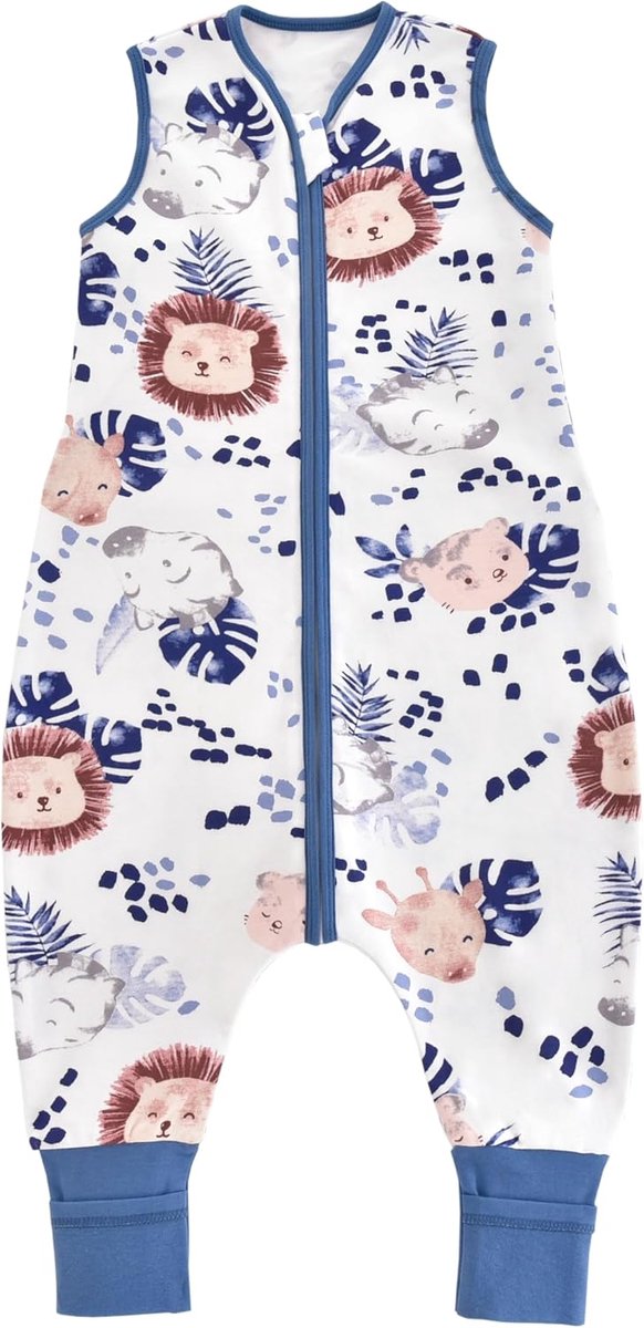 Babyslaapzak met pijpen, TOG-waarde van 2,5, winterslaapzak, uniseks, slaapzak voor het hele jaar door met voeten, babyslaapzak voor kinderen