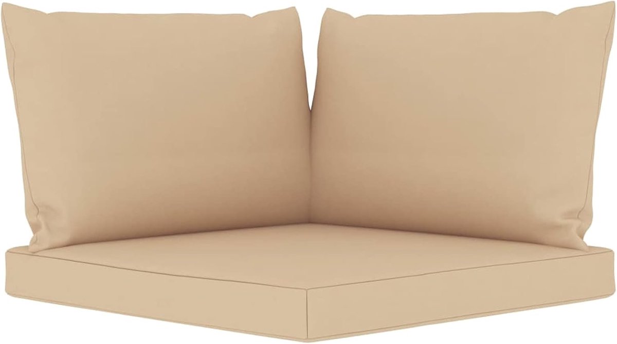 3 stuks gevoerde kussens, voor bank, pallet, hoek, zitting, rugleuning, tuin, outdoor, beige, 60 x 60 x 6 cm, gewatteerd zitkussen voor stoel, vierkant kussen, outdoor kussen, bankkussen