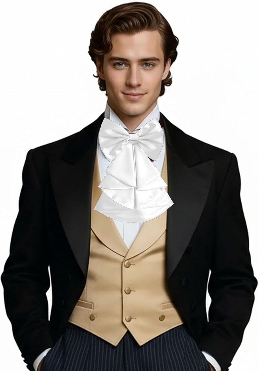 Cravat, Renaissance Jabot Cravat heren stropdas vlinderdas voor Victoriaans Halloween bruiloft kostuum