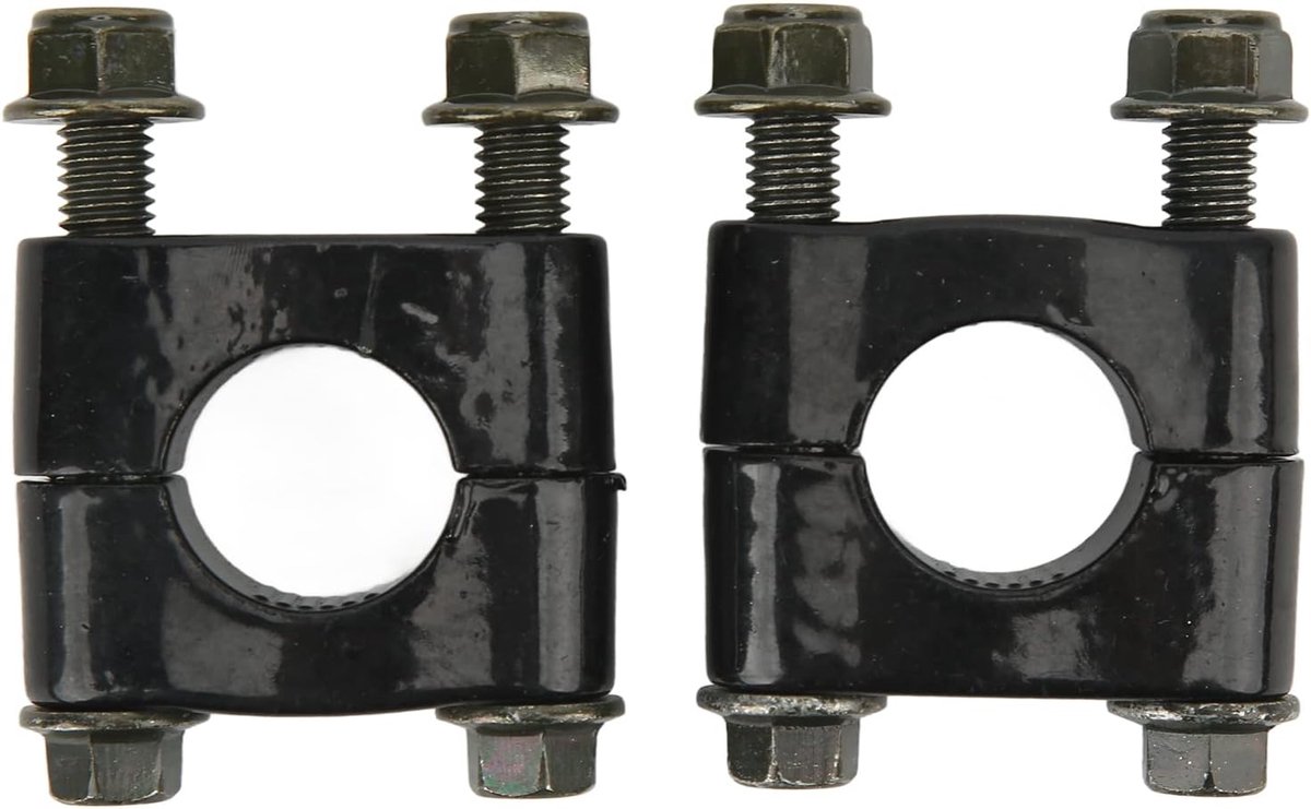 Stuurpenhouder Klem - 22mm Universeel - Enkel Gat - Montagebeugel voor Motorfiets - Geschikt voor ATV en Quad
