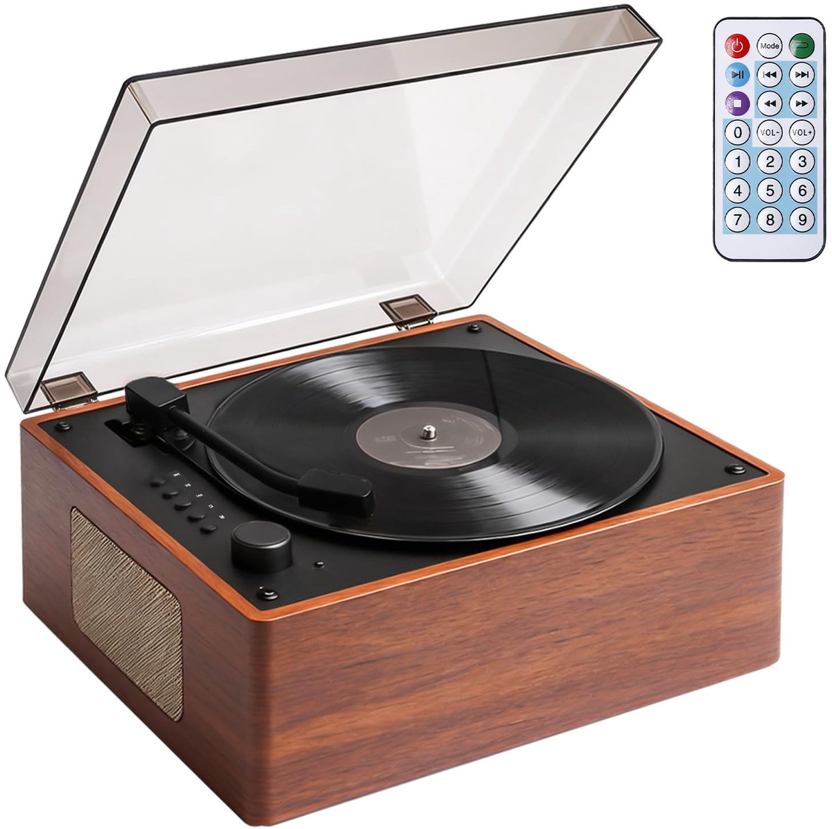 Draagbare cd-speler - Bluetooth 5.1 - Retro ontwerp - Met afstandsbediening - Oplaadbaar en stofbescherming