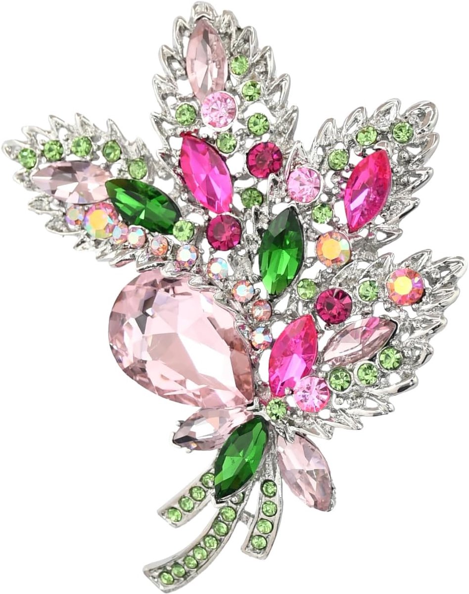 Broches voor vrouwen, vintage roze bruiloftsaccessoire, grote decoratieve broches voor jurken, jassen en speciale gelegenheden