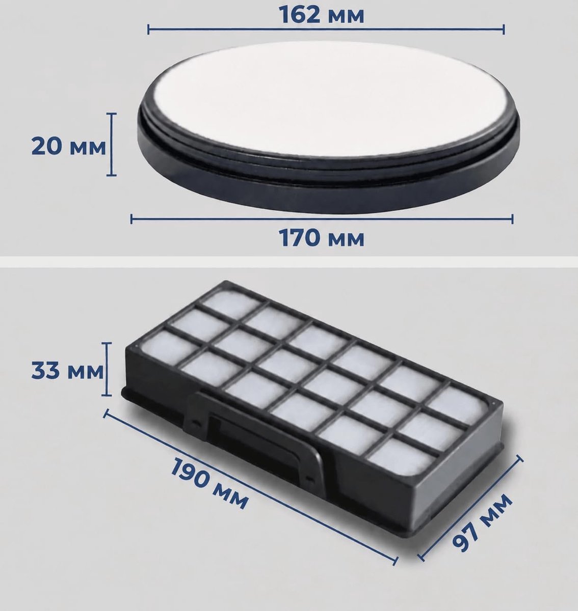 Hepa-filter voor Rowenta X-Trem Power Cyclonic ZR006001 stofzuiger