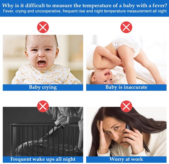 Thermometerstrips, draagbaar, herbruikbaar, voor het controleren van de temperatuur van baby's, volwassenen, reisthermometers voor handtas, 10 stuks — afbeelding 4