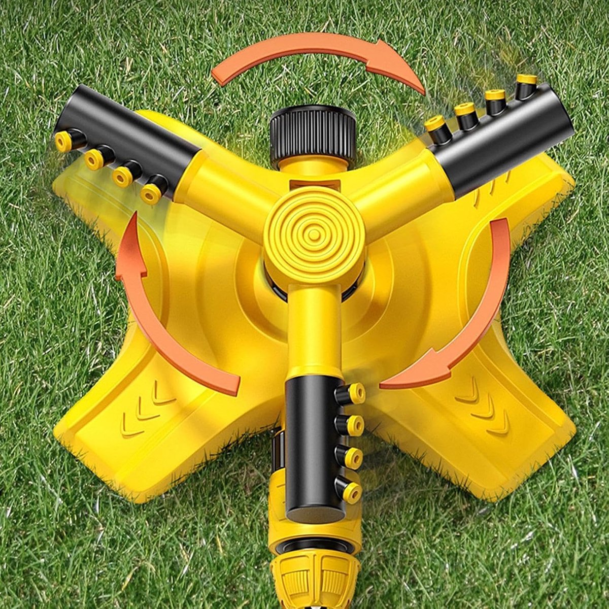 Watersprinkler voor gazon 3-Armig 360 Graden Draaiend Verstelbaar