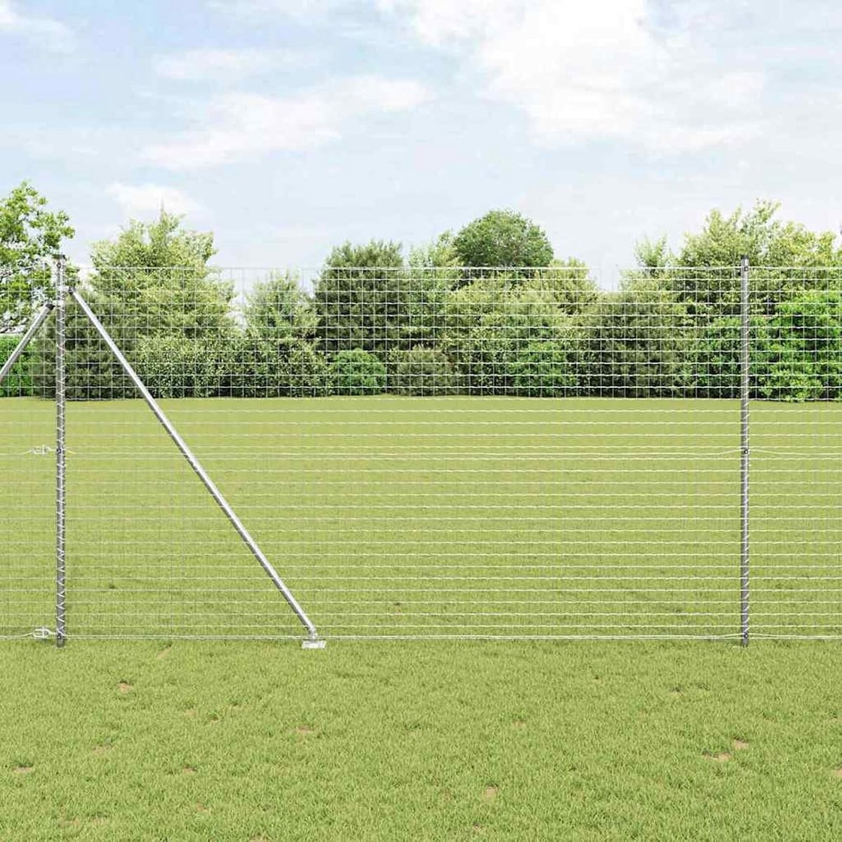 Palen met spikes, 13 stuks, Ø 32 mm, 180 cm, gegalvaniseerd staal, hekstangen, metalen palen voor draadhekken, tuinhek, binnenplaats, kippenhok, wilgenhek buiten