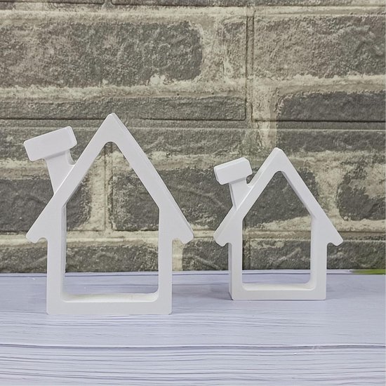 2 stuks siliconen gietvormen voor huizen, huis, kaarshouder, gietvormen, siliconen, huis, gipsvormen om te gieten, siliconen gietvorm, gietvorm, siliconen gietvorm, Kerstmis voor handwerk (A) — afbeelding 5