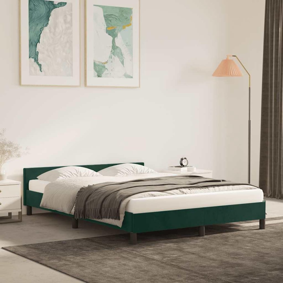 Hoofdeinde met stevige poten model 140x200 cm groen