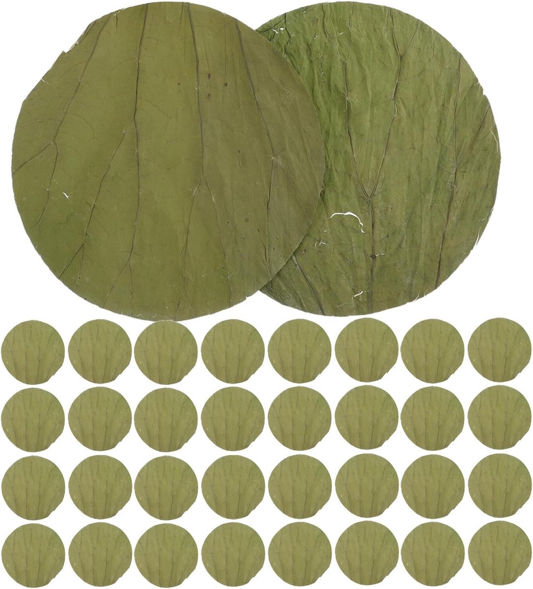 100 Stuks Lotusblad Sushi Bord Party Bord Stoomwikkel Bladeren Stoomende Lotusbladeren 16Cm Ronde Liners Platter Ronde Lotusbladeren